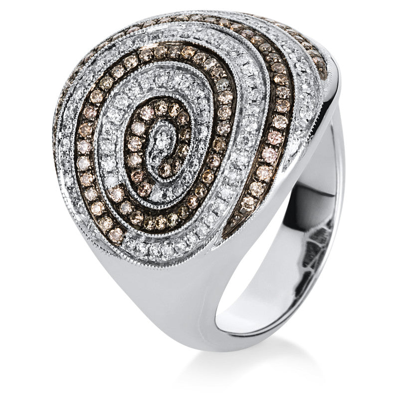 Ring 18 kt WG. schwarz rhodiniert