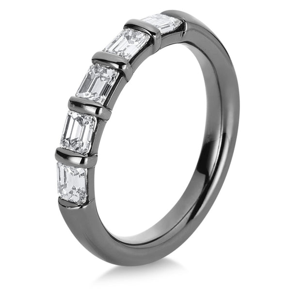Ring 18 kt WG. schwarz rhodiniert
