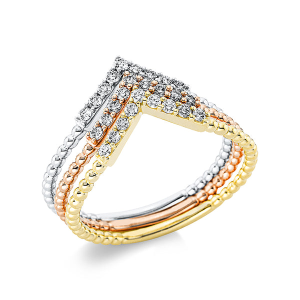 Ring 18 kt WG+GG+RG
