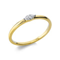 Ring 2er-Krappe 18 kt GG+WG