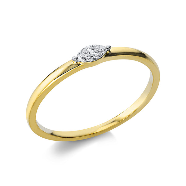 Ring 2er-Krappe 18 kt GG+WG
