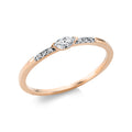 Ring 2er-Krappe 18 kt RG+WG