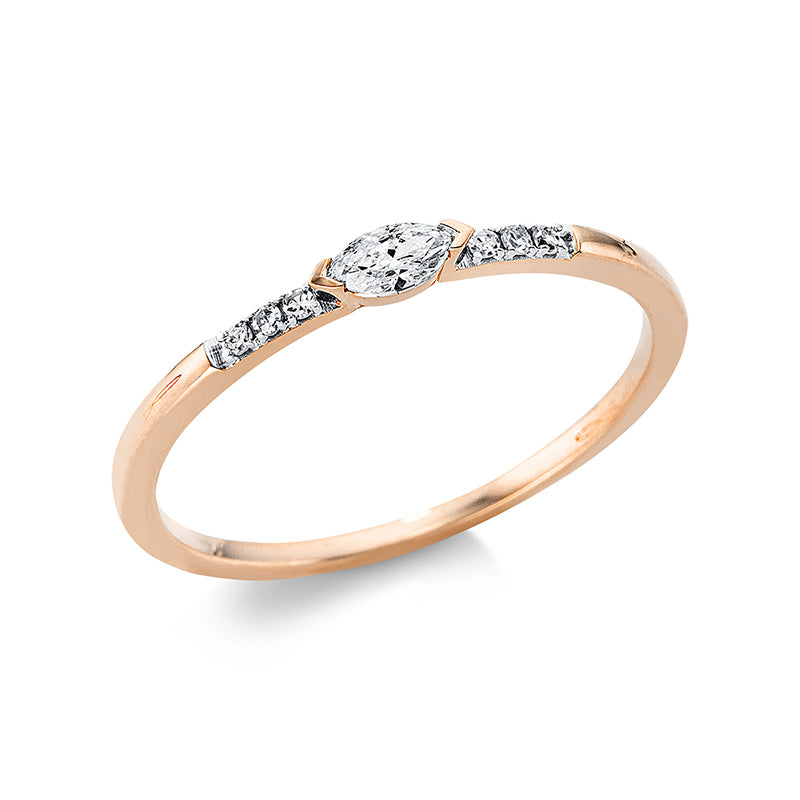 Ring 2er-Krappe 18 kt RG+WG