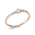 Ring 3er-Krappe 18 kt RG+WG