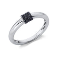 Ring 18 kt WG. schwarz rhodiniert