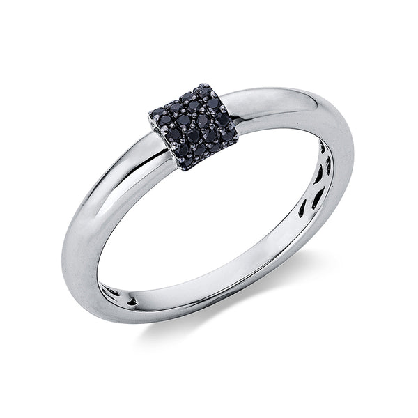 Ring 18 kt WG. schwarz rhodiniert