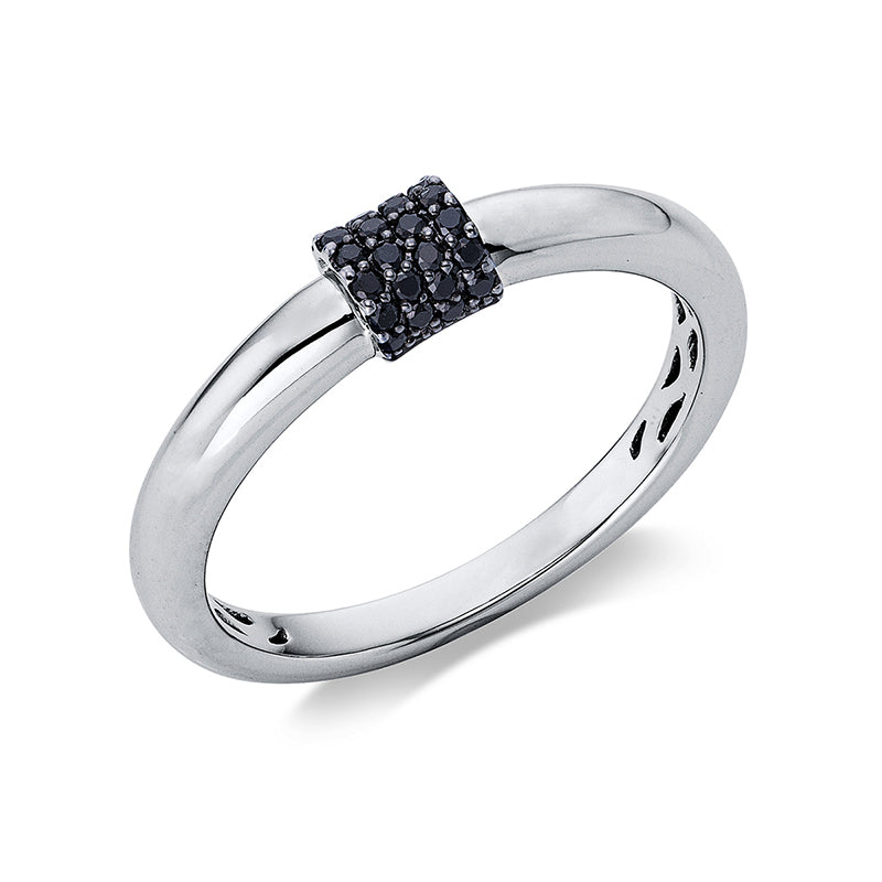 Ring 18 kt WG. schwarz rhodiniert