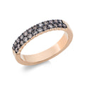 Ring 14 kt RG. schwarz rhodiniert