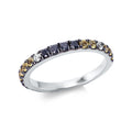 Ring 18 kt WG. teils schwarz rhodiniert
