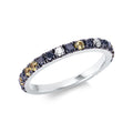 Ring 18 kt WG. teils schwarz rhodiniert