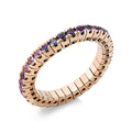 Ring 4er-Krappe 18 kt RG. Flex-Band. variabel