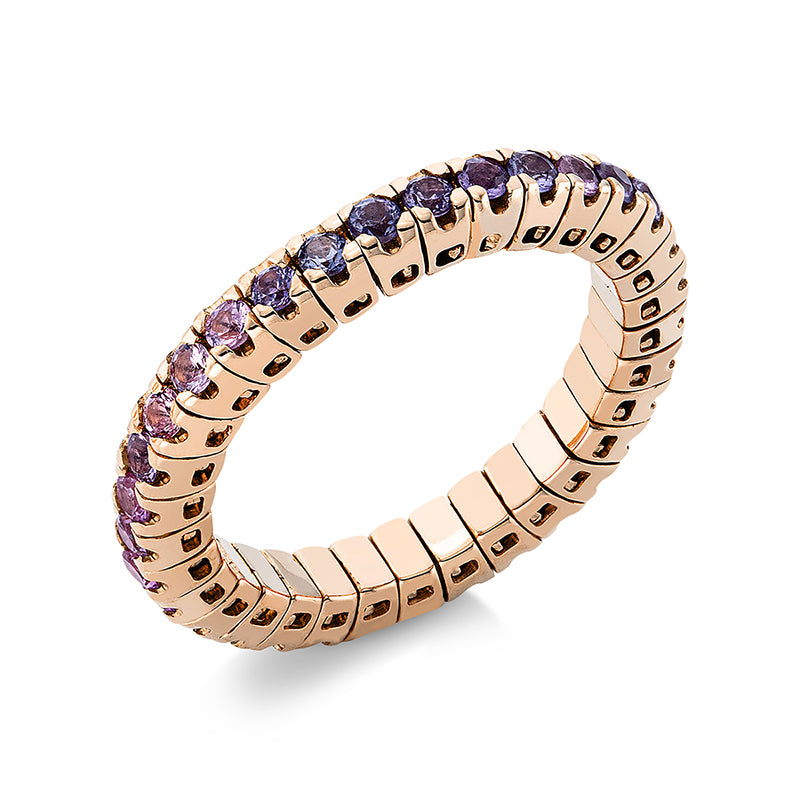 Ring 4er-Krappe 18 kt RG. Flex-Band. variabel