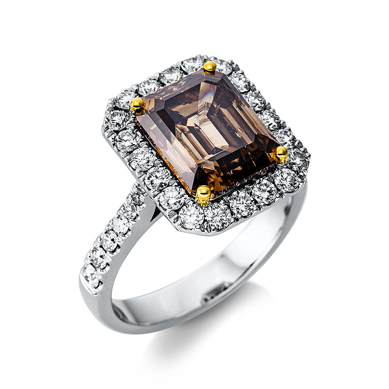 Ring 4er-Krappe 18 kt WG+GG