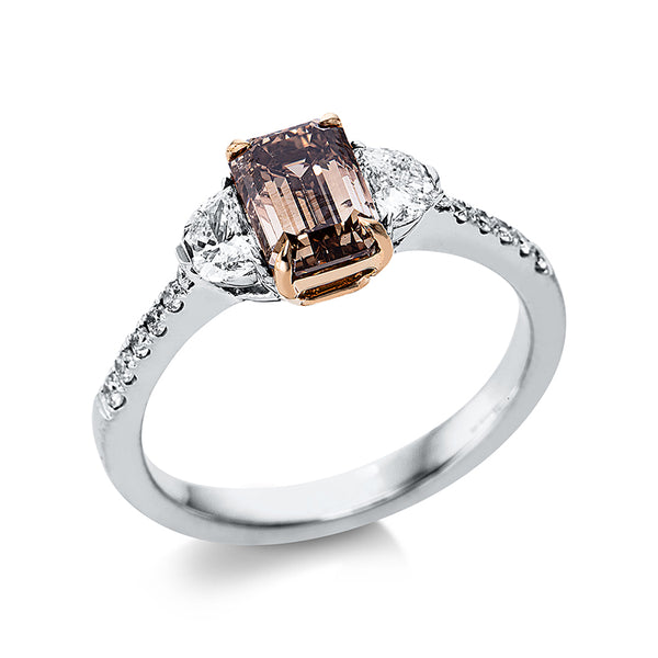 Ring 4er-Krappe 18 kt WG+RG