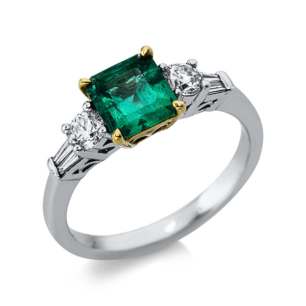 Ring 4er-Krappe 18 kt WG+GG