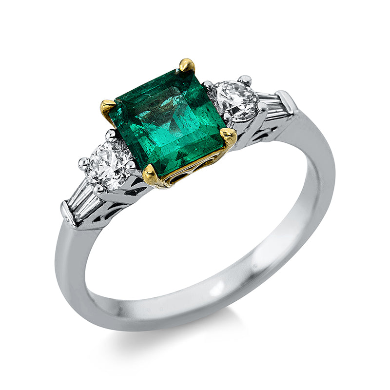 Ring 4er-Krappe 18 kt WG+GG