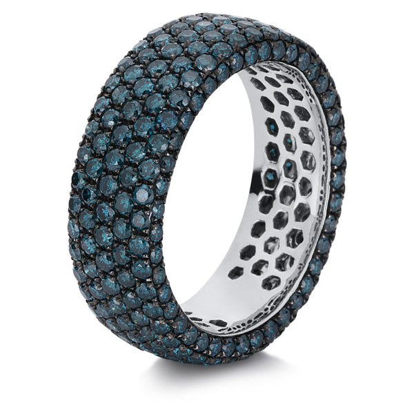 Ring 18 kt WG. Fassung schwarz rhodiniert