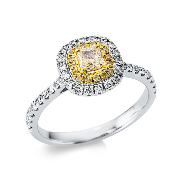Ring 4er-Krappe 18 kt WG+GG