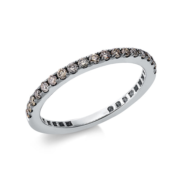 Ring 18 kt WG. Fassung schwarz rhodiniert