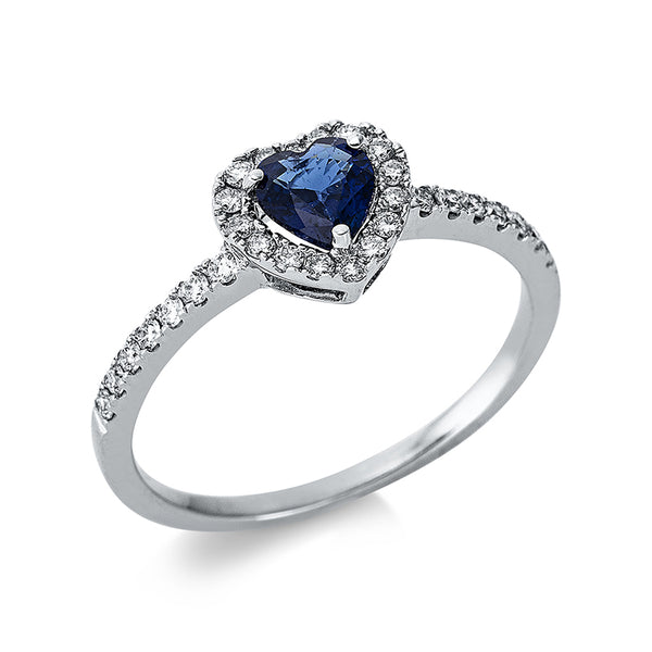 Ring 3er-Krappe 18 kt WG Herz