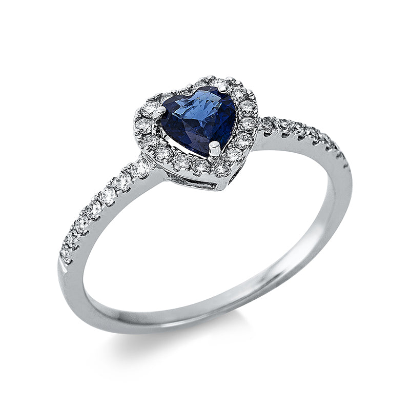 Ring 3er-Krappe 18 kt WG Herz