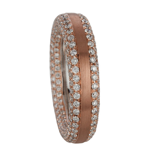 Ring 18 kt RG+WG. mattiert