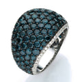 Ring 18 kt WG. teils schwarz rhodiniert