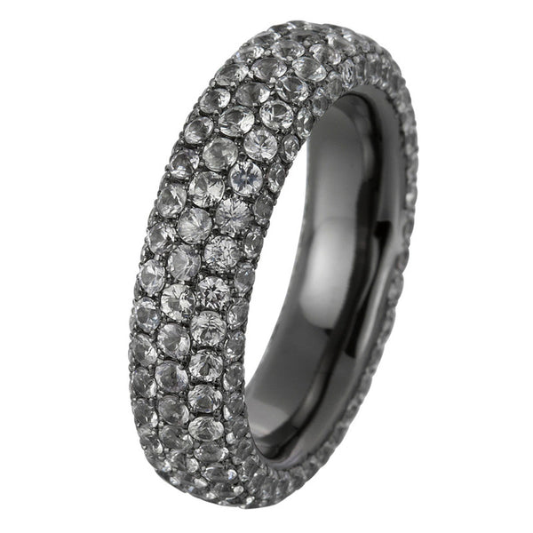 Ring 18 kt WG. schwarz rhodiniert