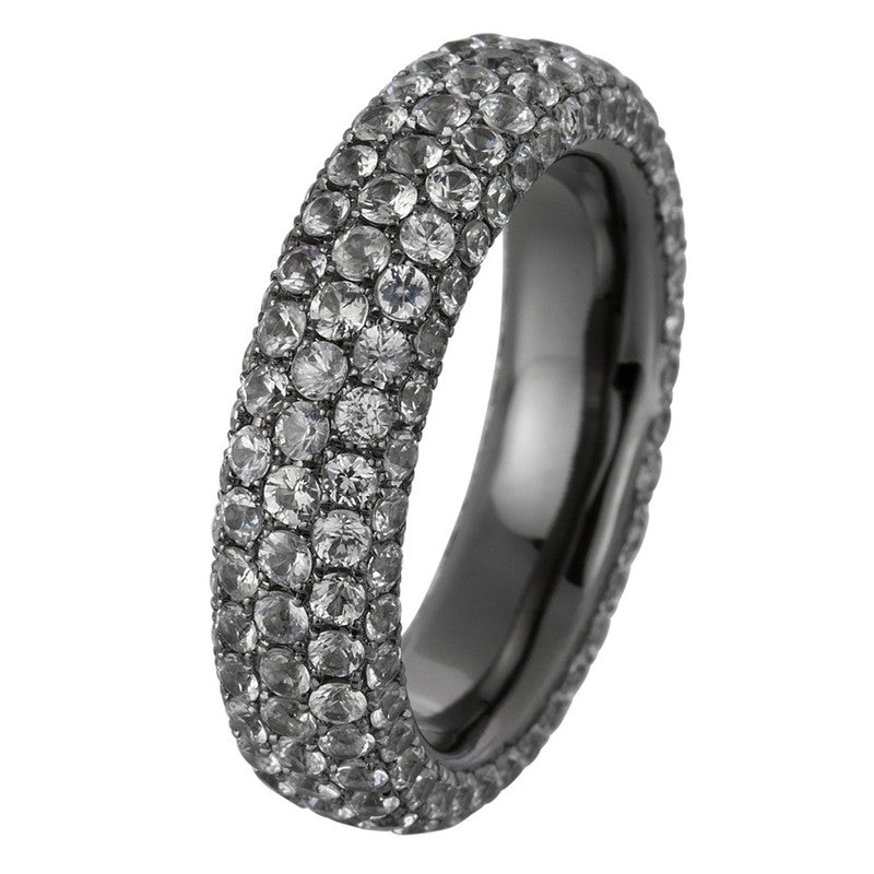 Ring 18 kt WG. schwarz rhodiniert