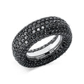 Ring 18 kt WG. schwarz rhodiniert