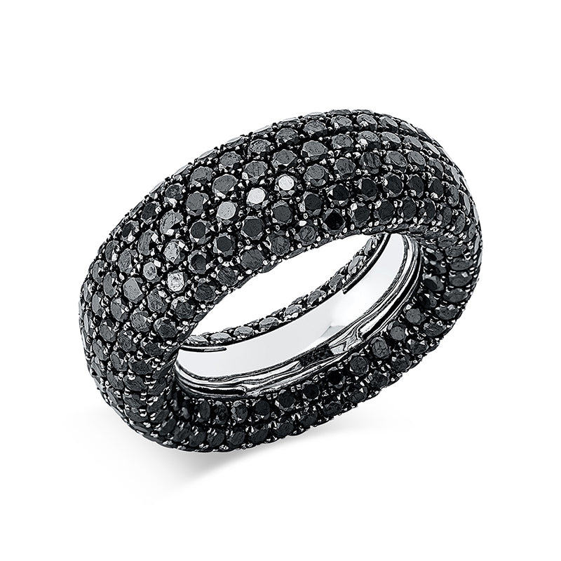 Ring 18 kt WG. schwarz rhodiniert