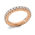 Ring 4er-Krappe 18 kt RG. Flex-Band. variabel