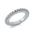 Ring 4er-Krappe 18 kt WG. Flex-Band. variabel. rhodinier