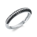 Ring 18 kt WG. teils schwarz rhodiniert