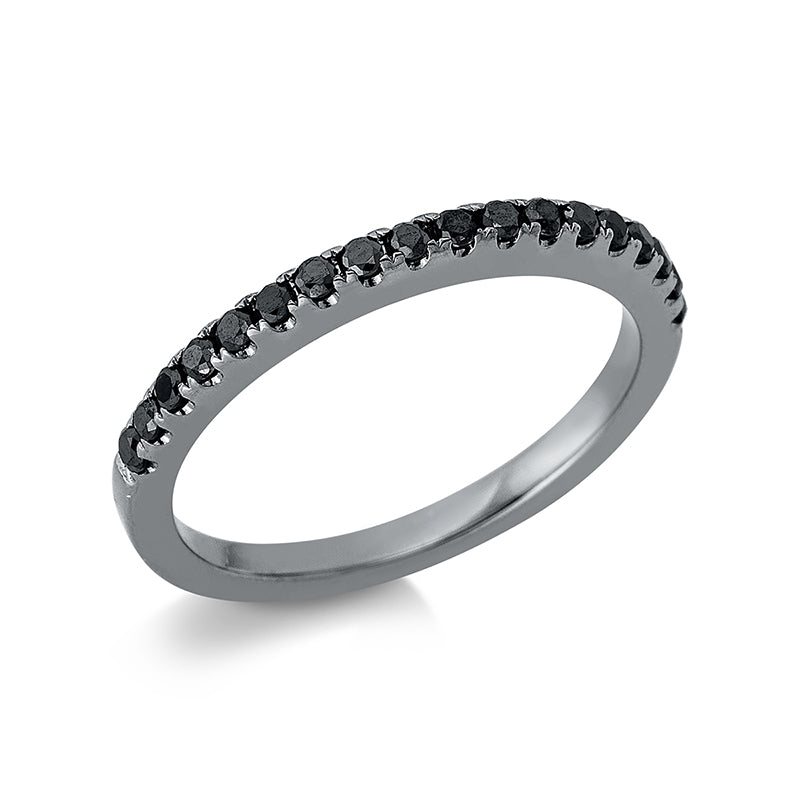 Ring 18 kt WG. schwarz rhodiniert
