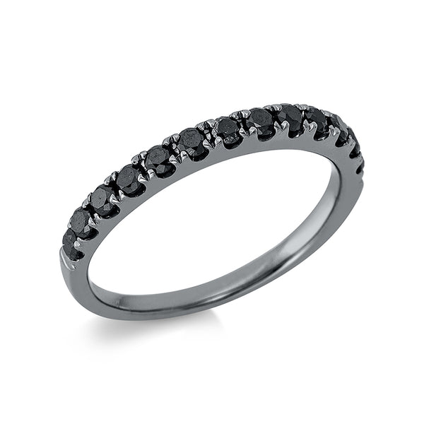 Ring 18 kt WG. schwarz rhodiniert