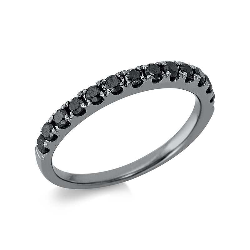 Ring 18 kt WG. schwarz rhodiniert