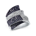 Ring 18 kt WG. Fassung teils schwarz rhodinie