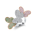 Ring 18 kt WG+GG+RG Schmetterling