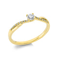Ring 4er-Krappe 18 kt GG