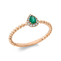 Ring 3er-Krappe 18 kt RG Tropfen