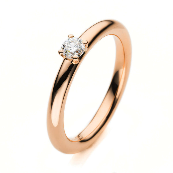 Ring 4er-Krappe 18 kt RG. poliert