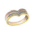 Ring 18 kt WG+GG+RG. drei einzelne Ringe