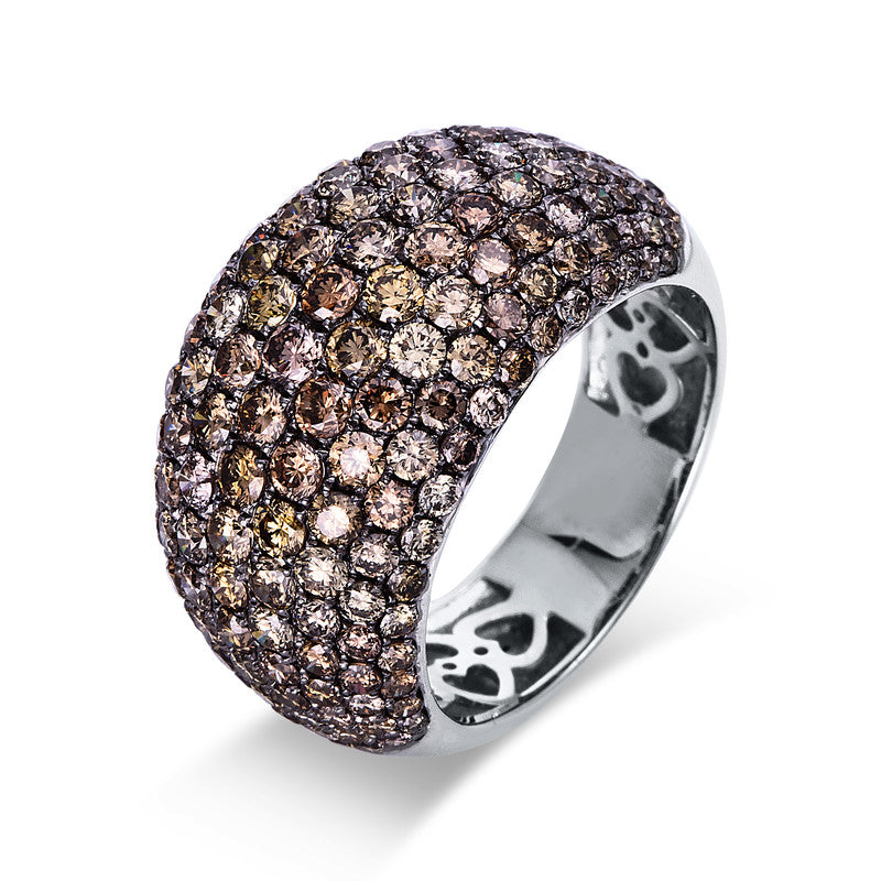 Ring 18 kt WG. Fassung schwarz rhodiniert