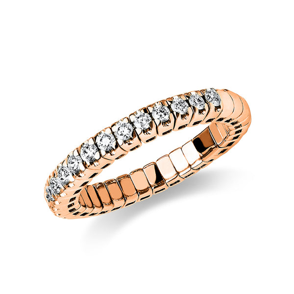 Ring 4er-Krappe 18 kt RG. Flex-Band. variabel