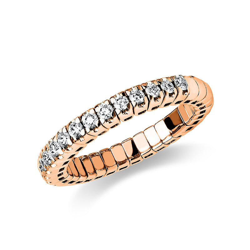 Ring 4er-Krappe 18 kt RG. Flex-Band. variabel