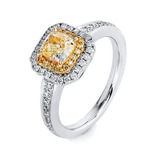 Ring 4er-Krappe 18 kt WG+GG