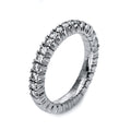 Ring 4er-Krappe 18 kt WG. Flex-Band. variabel. rhodinier