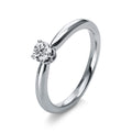 Ring 4er-Krappe 18 kt WG+P950