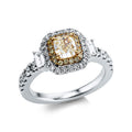 Ring 4er-Krappe 18 kt WG+GG